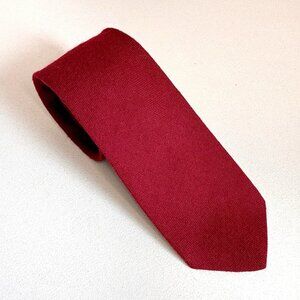 Lord & Taylor Knit Tie Point End Burgundy Textured Fabric Office Cosplay